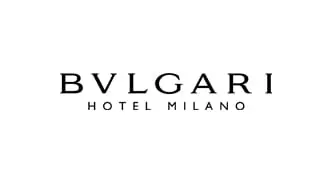 Logo of the Bvlgari Hotel Milano, a luxury accommodation choice for visitors attending the Italian Grand Prix in Milan.