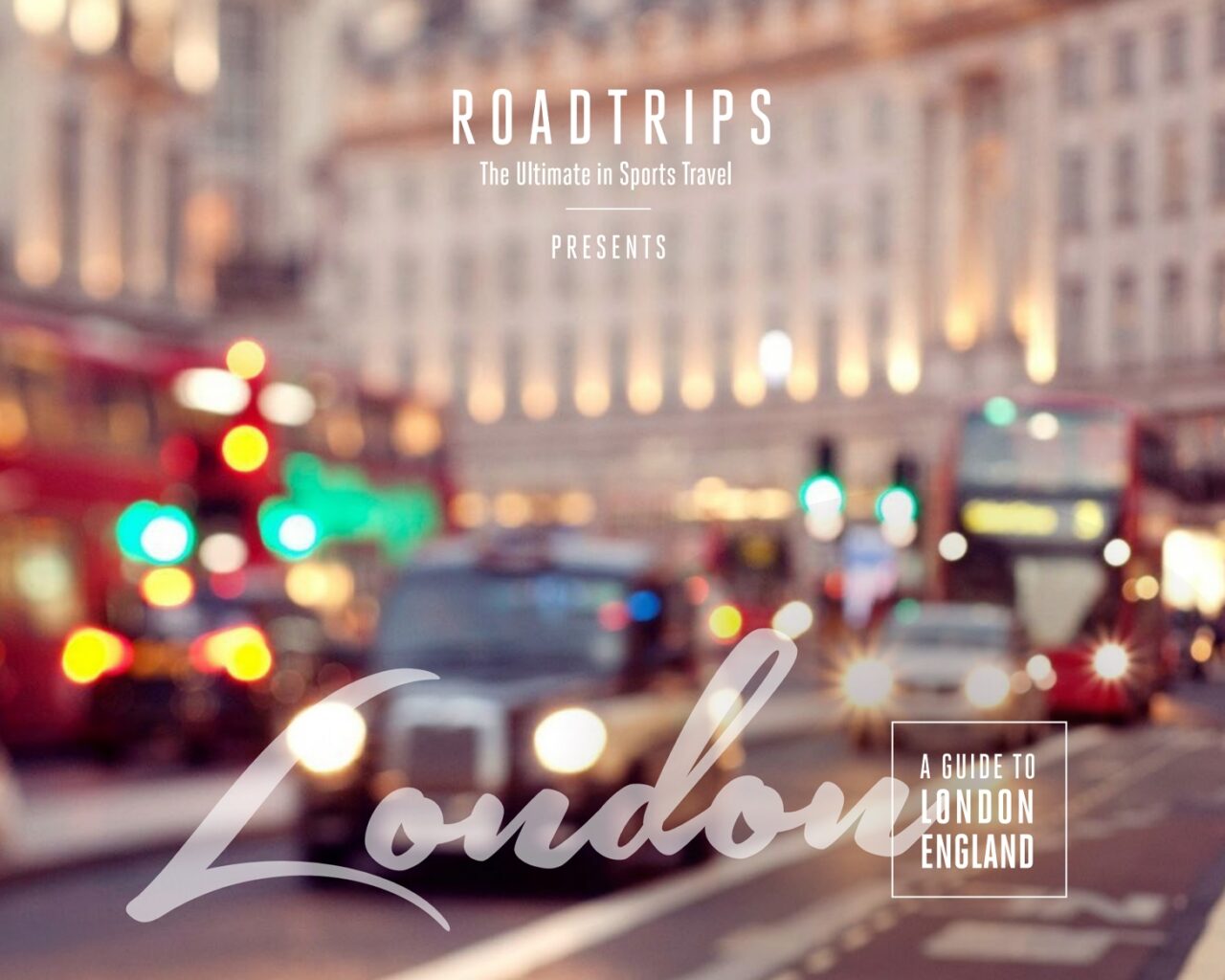 Blurred view of a bustling London street at twilight showcasing vibrant city lights and traffic, perfect for those interested in luxury travel and tours in London.