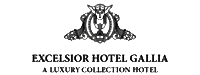 Logo of Excelsior Hotel Gallia, featuring an ornate crest above the text.
