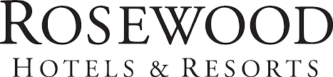 Rosewood Hotels & Resorts logo, featuring elegant serif typography.