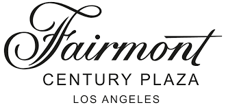 Fairmont Century Plaza logo, featuring elegant script and block typography, suggesting a sophisticated accommodation option for Los Angeles Summer Games visitors.
