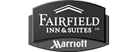 Fairfield Inn & Suites logo, featuring stylized text and the Marriott brand.