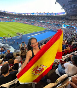 World Cup Fan in Stadium Enjoying Atmosphere