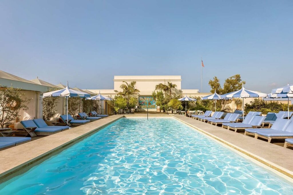 The Maybourne Beverly Hills Rooftop Swimming Pool