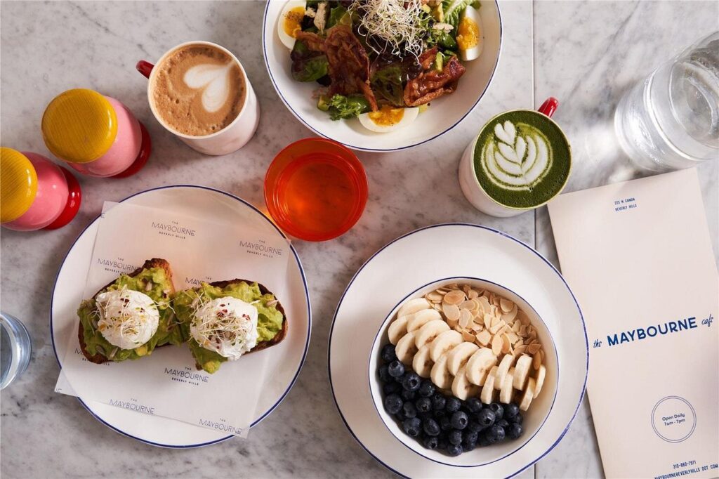 The Maybourne Beverly Hills Cafe Breakfast