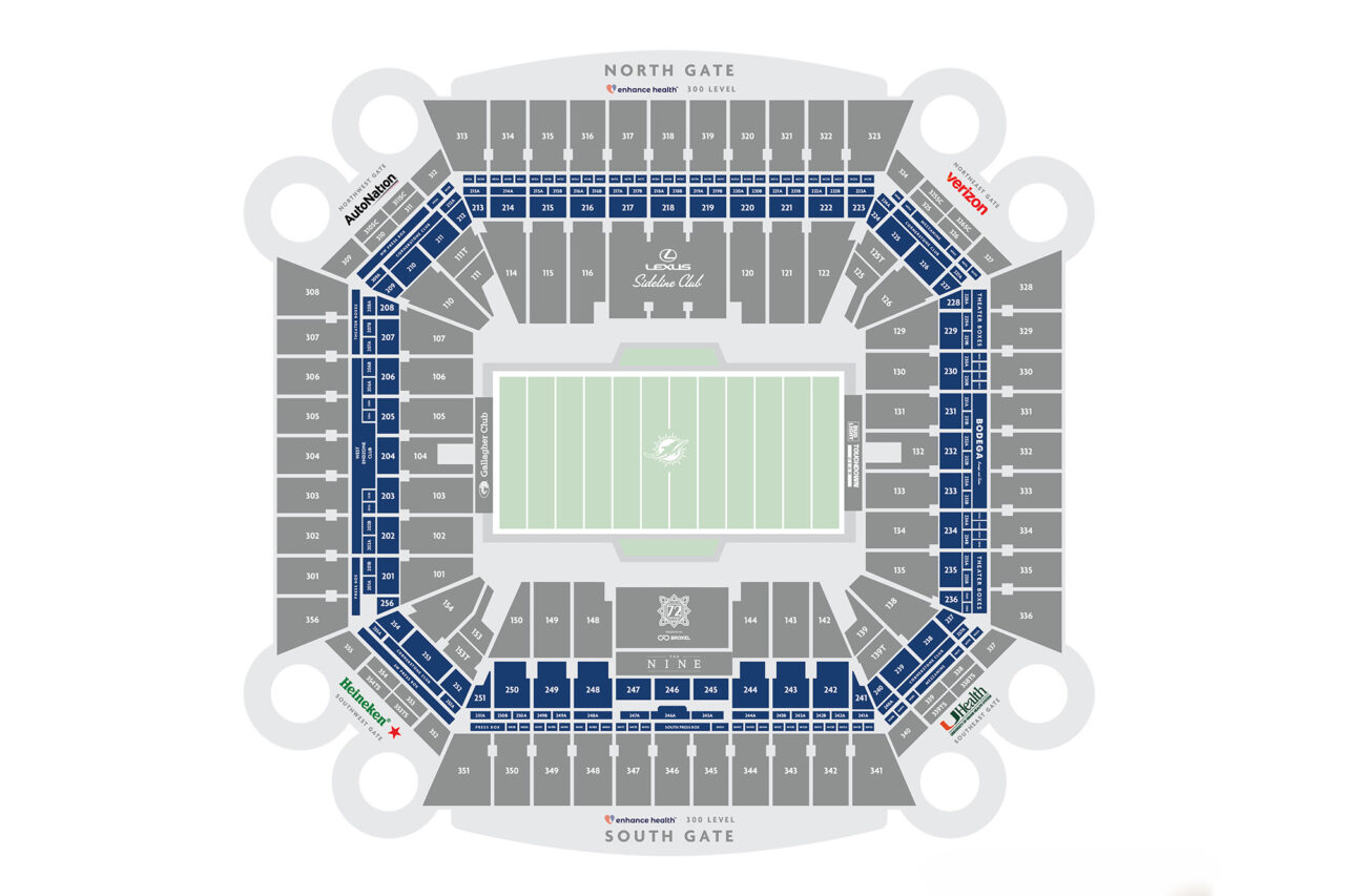 Miami Dolphins Hard Rock Stadium Seating Chart