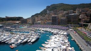 Superyacht hospitality in Port Hercule during the Monaco Grand Prix